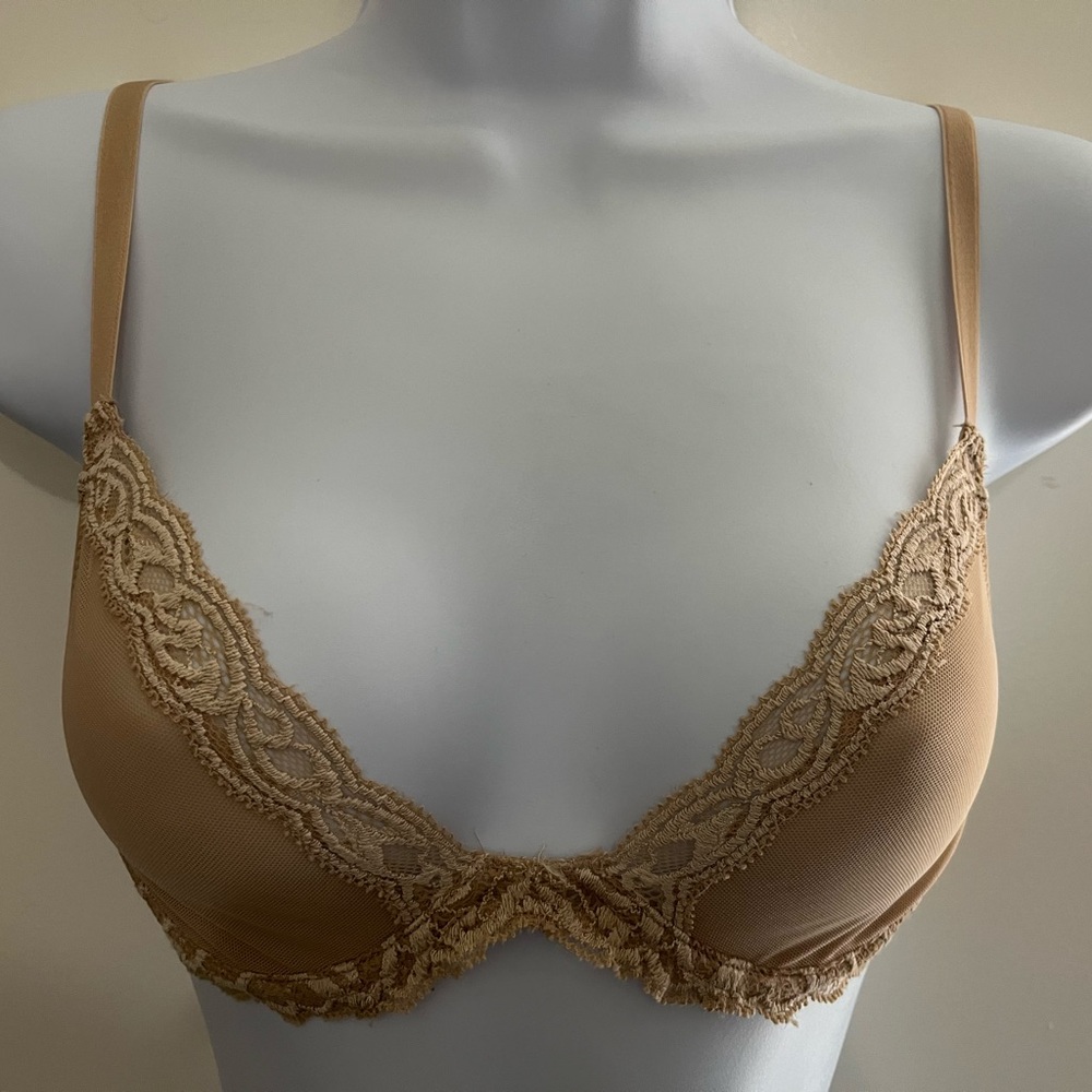 Natori Feathers Sheer Mesh and Lace Bra 30B